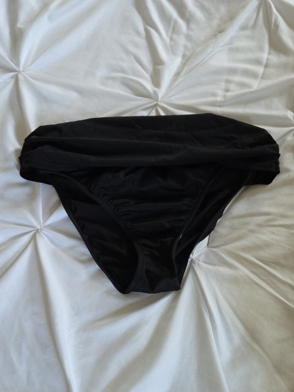 VENUS Black Fold-Over Bikini Bottom